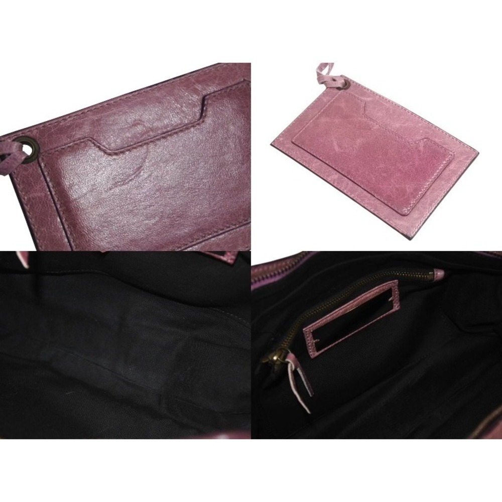 Balenciaga Shoulder Leather Purple Handbag First The Bag - Picture 9 of 10